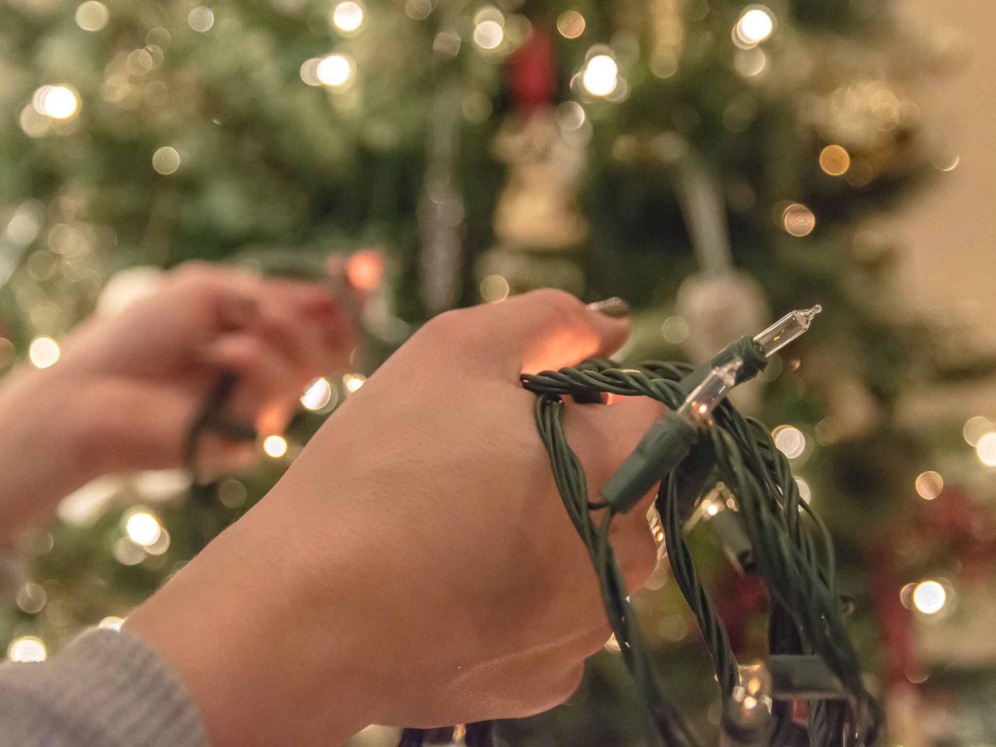 one section of christmas lights not working