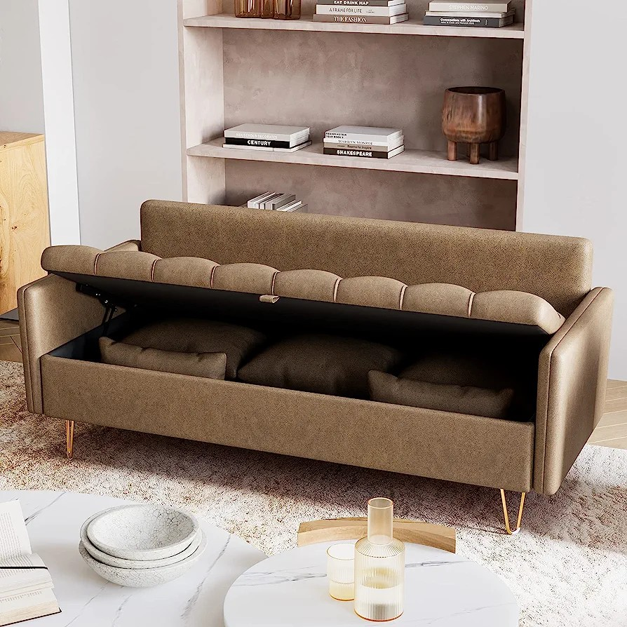A Stylish Couch with Storage