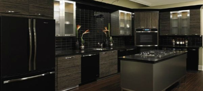 Add a Silver Lining to Your Black Kitchen