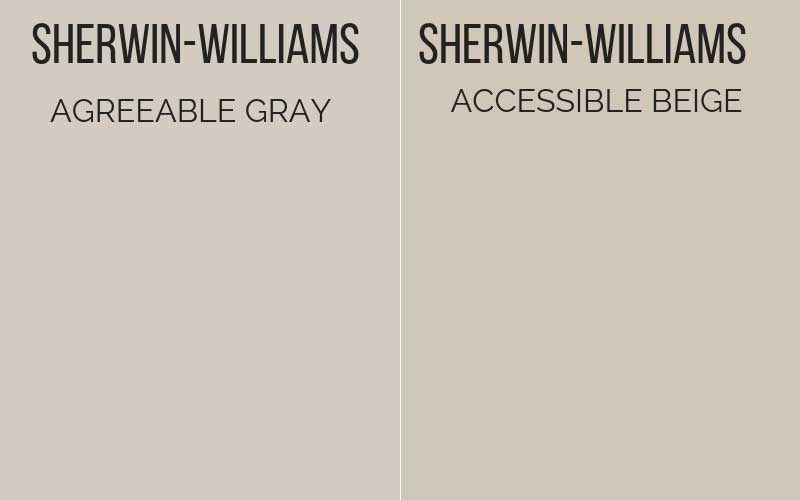Agreeable Gray Compared to Accessible Beige