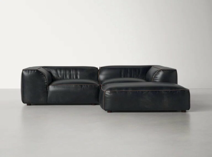 AllModern Ritchie Leather Sectional Sofa