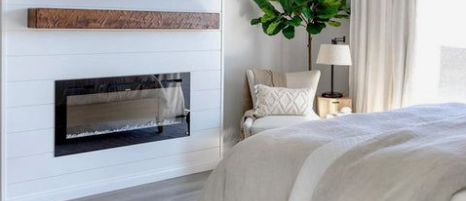 Bedroom Shiplap Fireplace