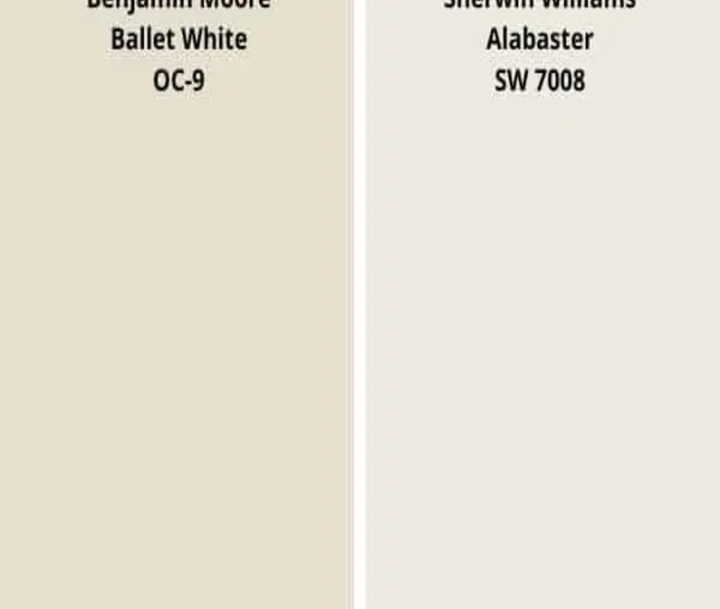 Benjamin Moore Ballet White VS Sherwin Williams Alabaster