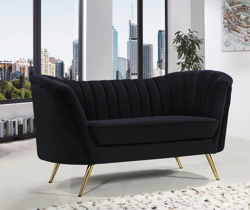 Black Curved Sofa