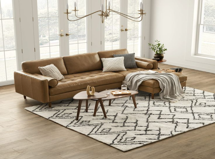 Castlery Madison Leather Sectional Sofa