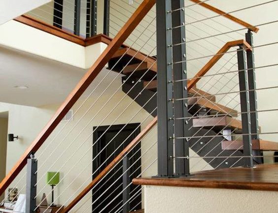 Combine Wood Handrails with Cable Railing