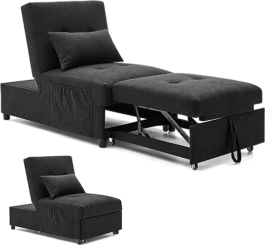 Convertible Futon with Ottomans