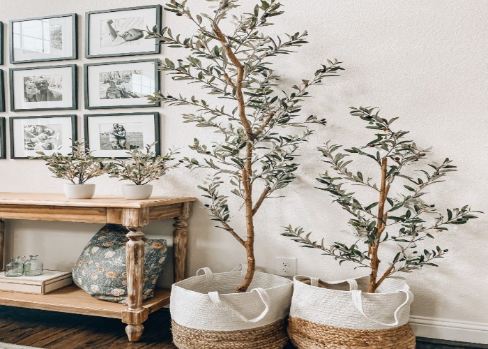 Faux Olive Tree with Vase