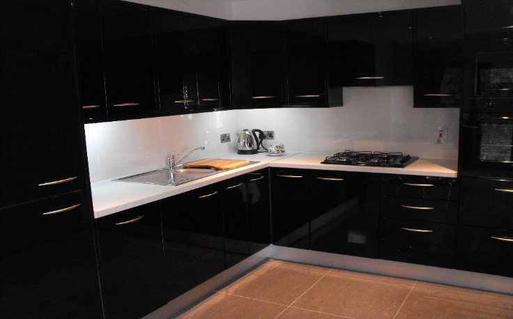 Glossy Black Kitchen