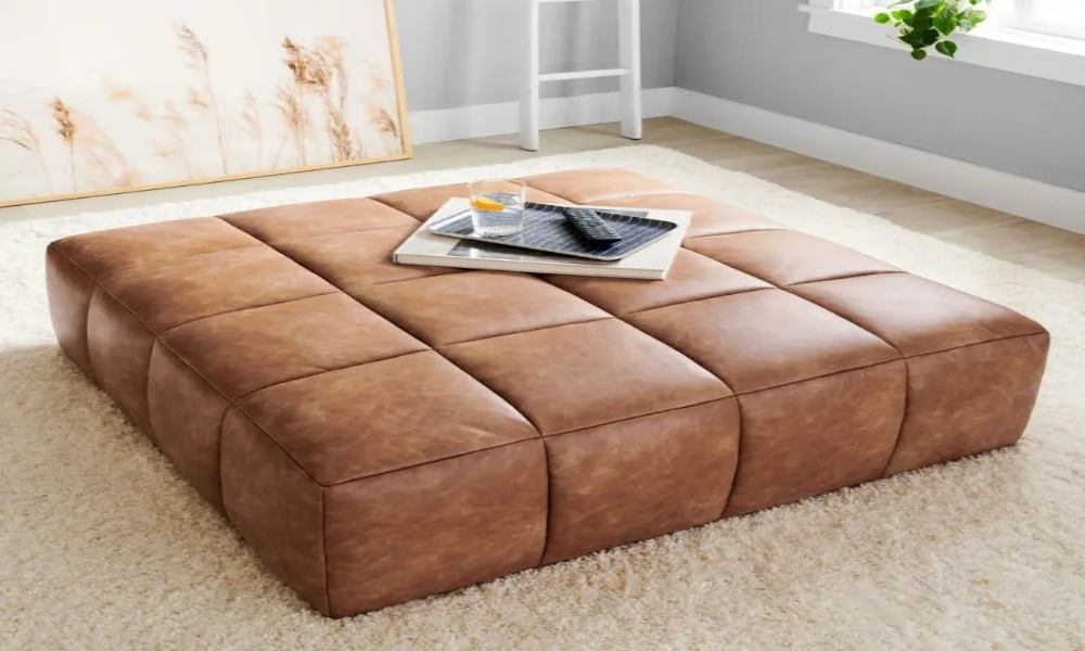 Grand Leather Ottoman