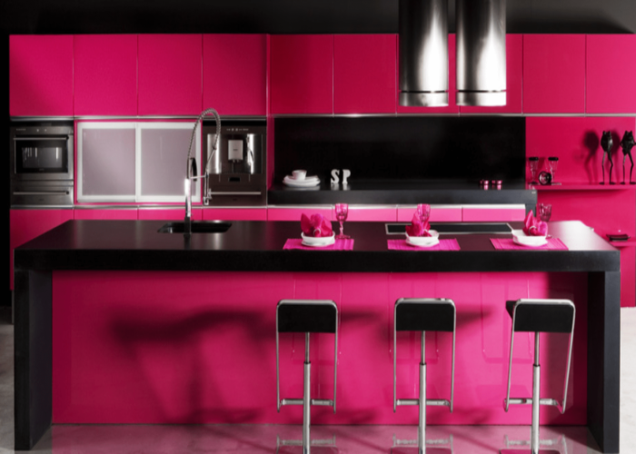Hot Pink with Black
