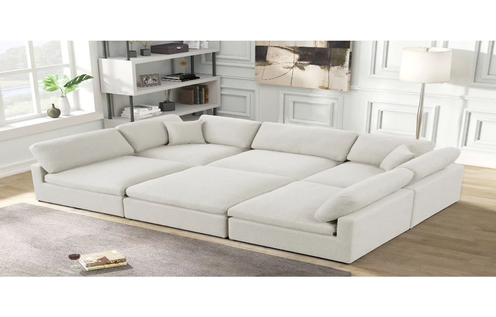 Ivory Pit Sectional Sofa