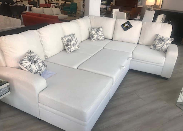 Ivory Pit Sectional Sofa