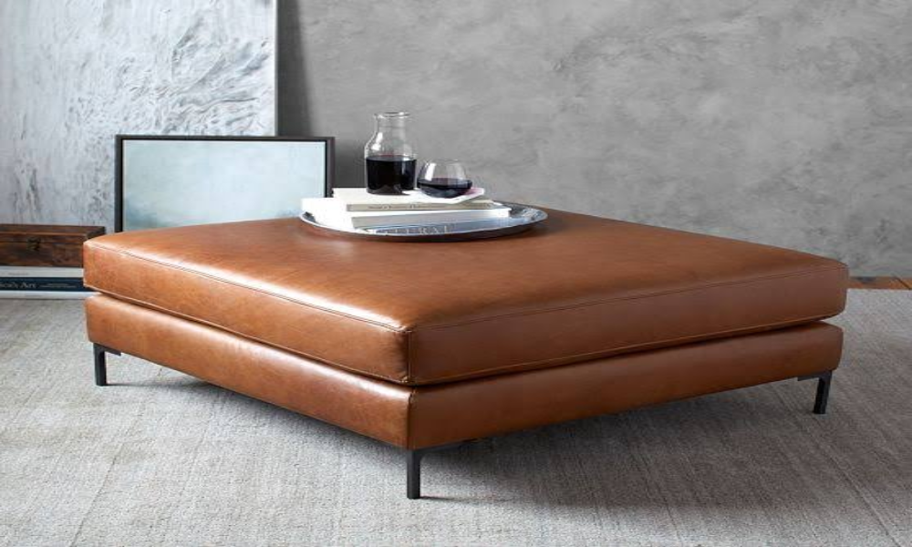 Leather Sectional Ottoman Coffee Table