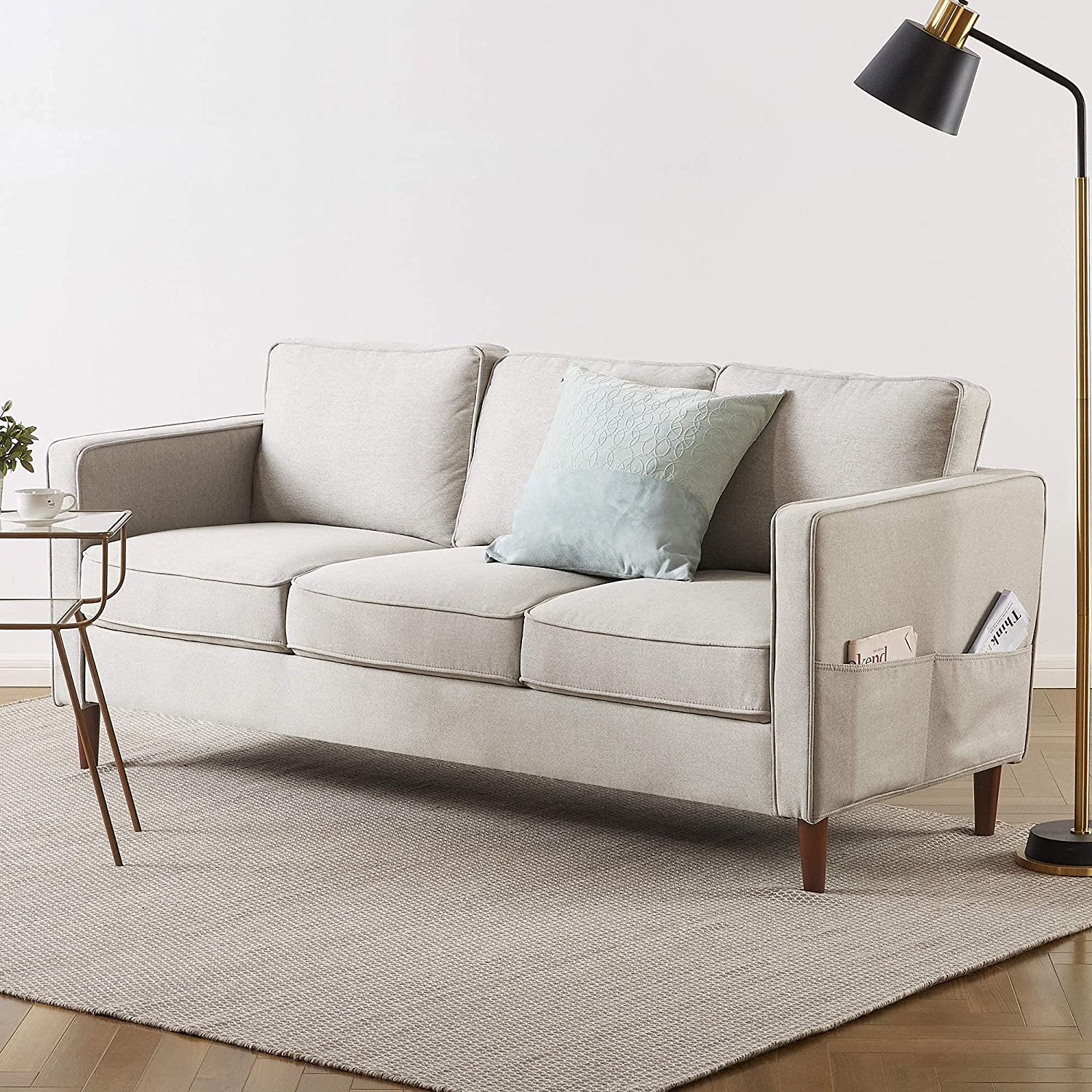 Lifestyle Solutions Collection Grayson Micro Fabric Sofa ($426)