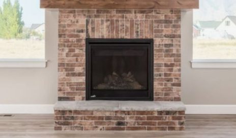 12. Limestone Shiplap Fireplace