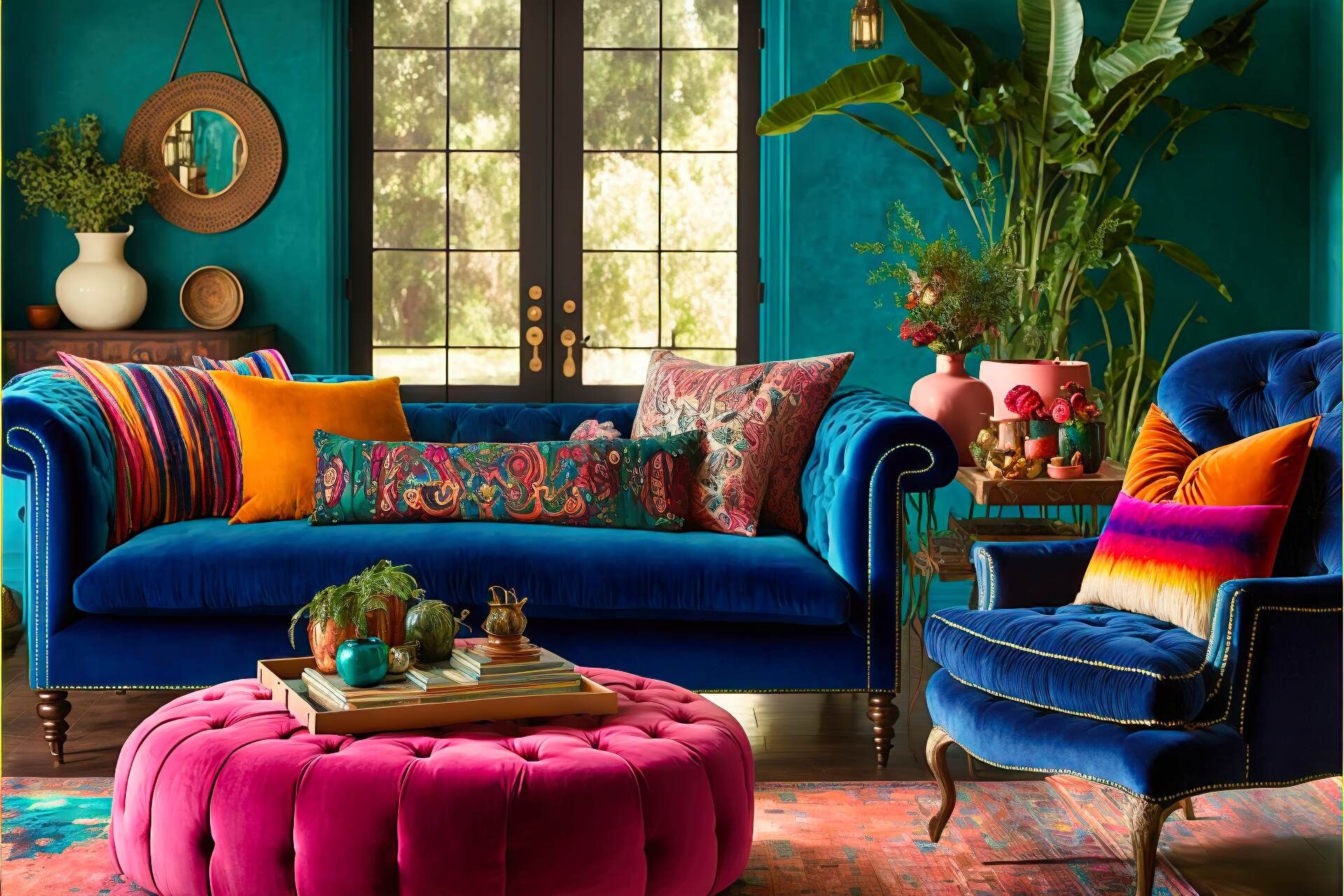 Liven up Your Space with Splashes of Blue and Cheery Hues