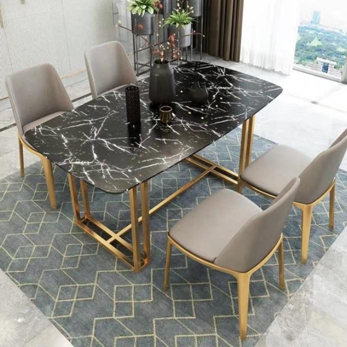 Metal Base Dining Table