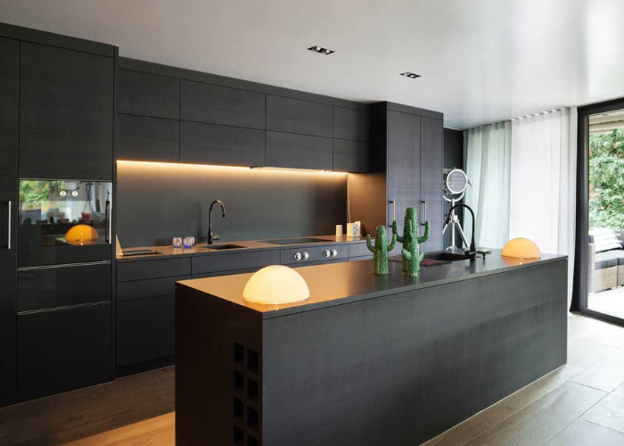 Modern Black Kitchen