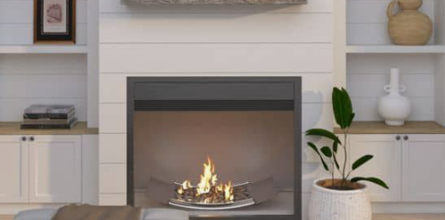 Modern Shiplap Fireplace Idea with Tiles