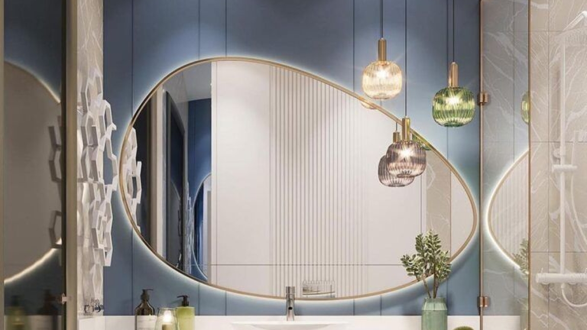 backlit mirrors, modern powder rooms Apartment Lovers