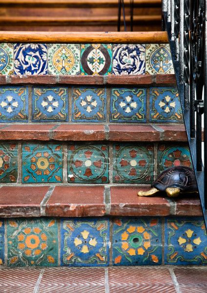 Mosaic Stairs and Columns