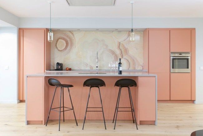 Pink Kitchen Cabinet Idea