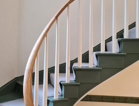 Railing with Wooden Handrails