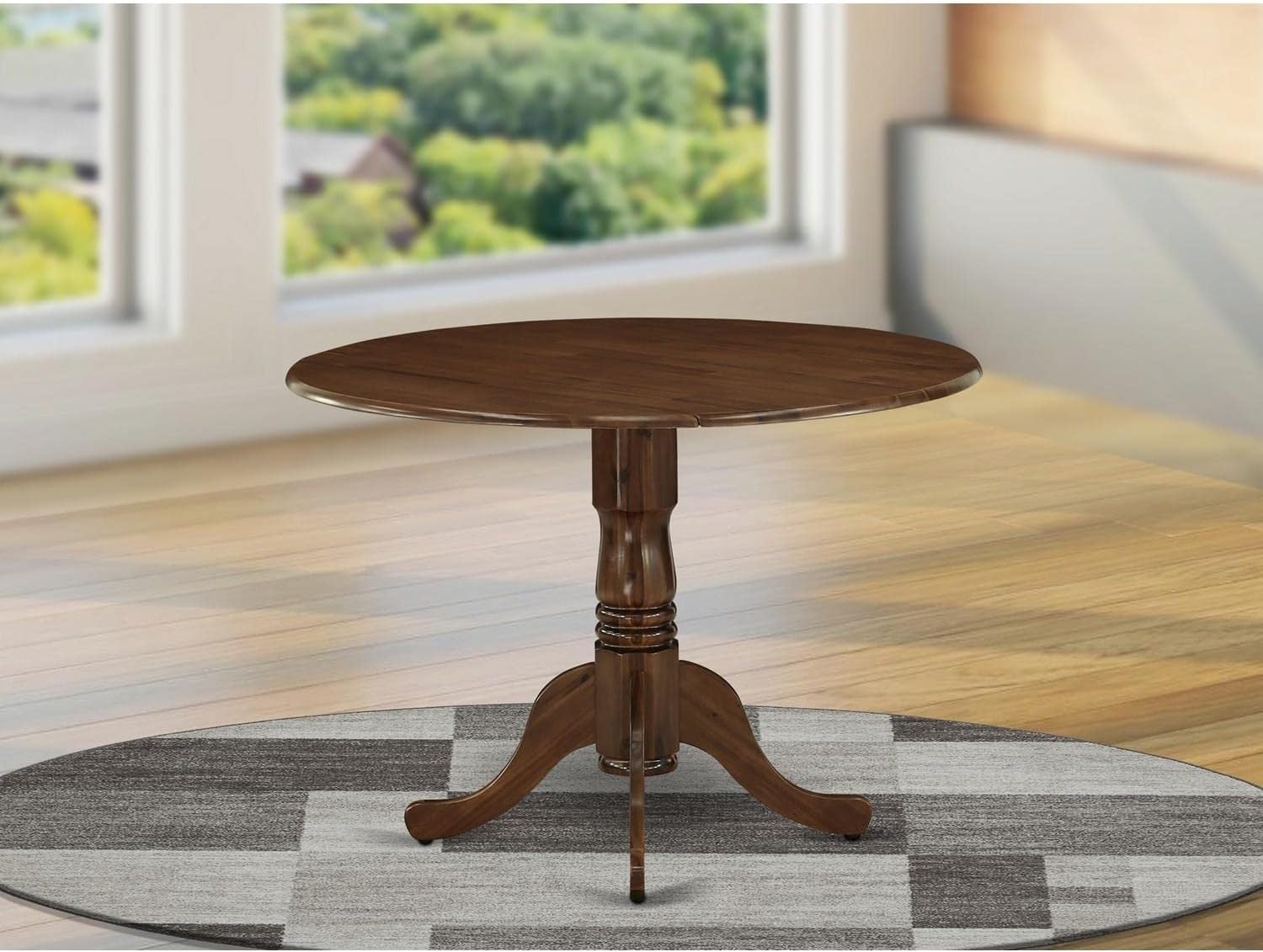 Round Aesthetic Drop Leaf Dining Table