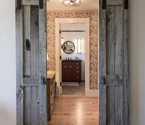 Rustic Farmhouse Bathroom Door