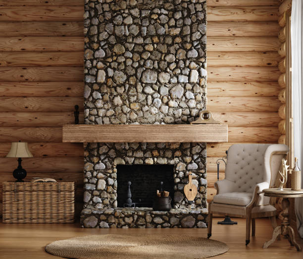 Rustic Fireplace