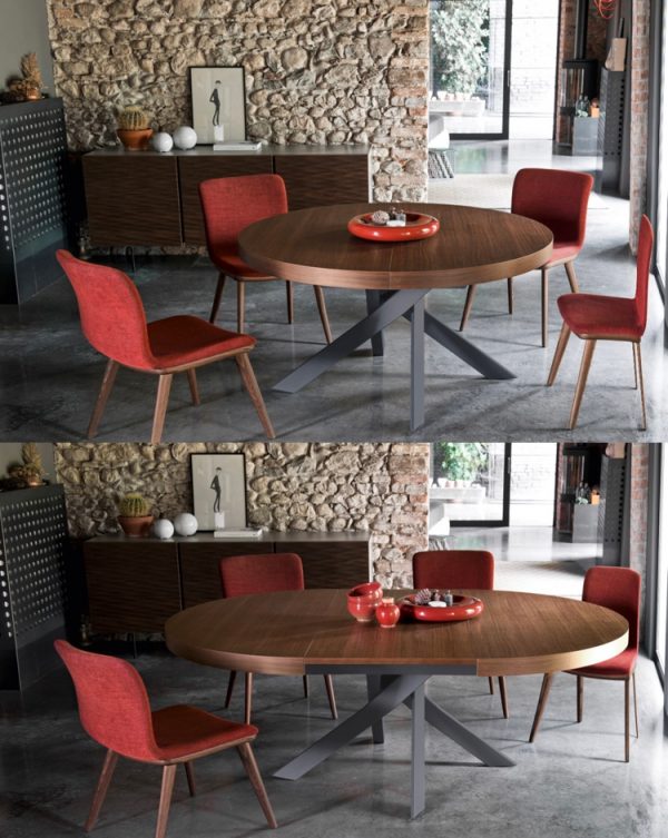 Sculptural Base Extending Dining Table