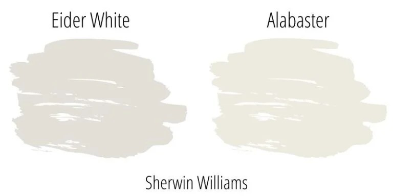 Sherwin Williams Eider White VS Alabaster