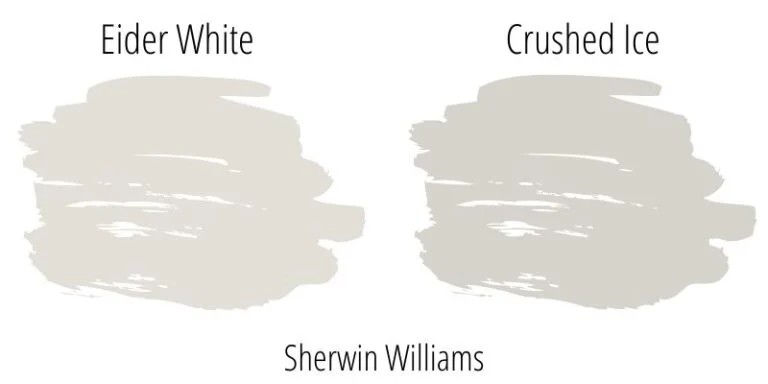 Sherwin Williams Eider White VS Crushed Ice