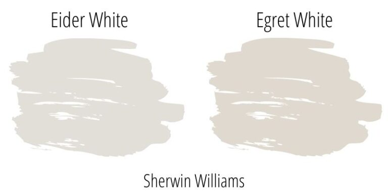 Sherwin Williams Eider White VS Egret White