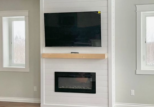Shiplap Fireplace in Cottage Style