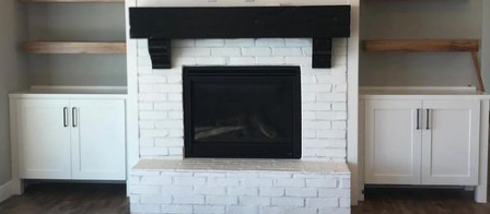 Shiplap Fireplace with Ornate