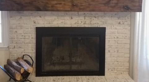 Shiplap Fireplace with Rustic Tones