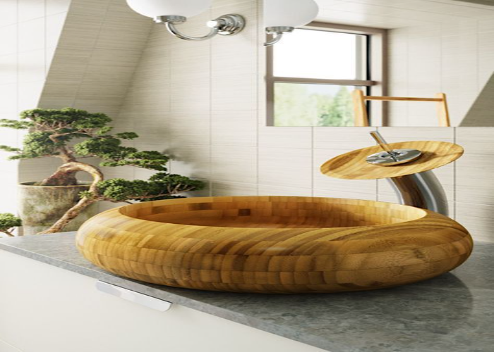 Sink Made with Bamboo