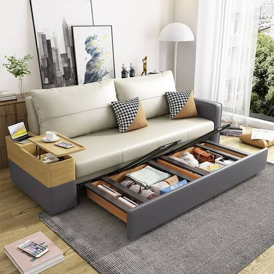 Sofa with a Lift up Arm Storage