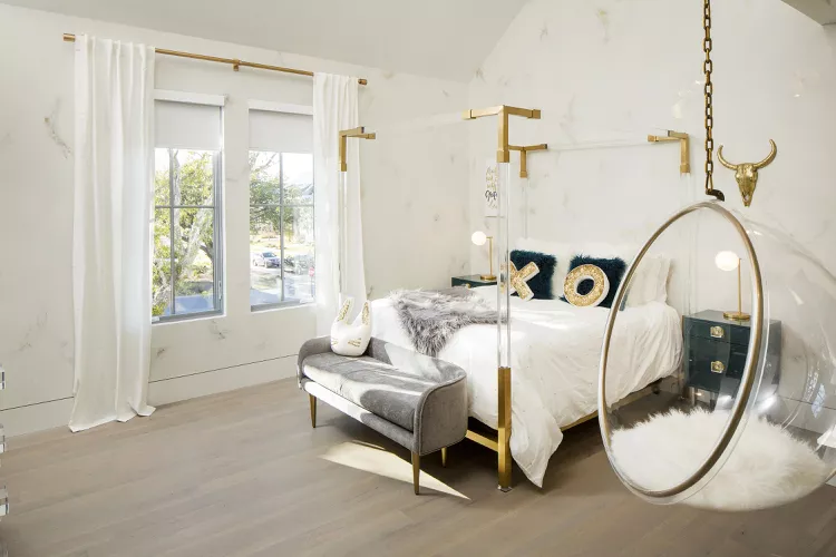 Try This Dreamy Lucite and Brass Space