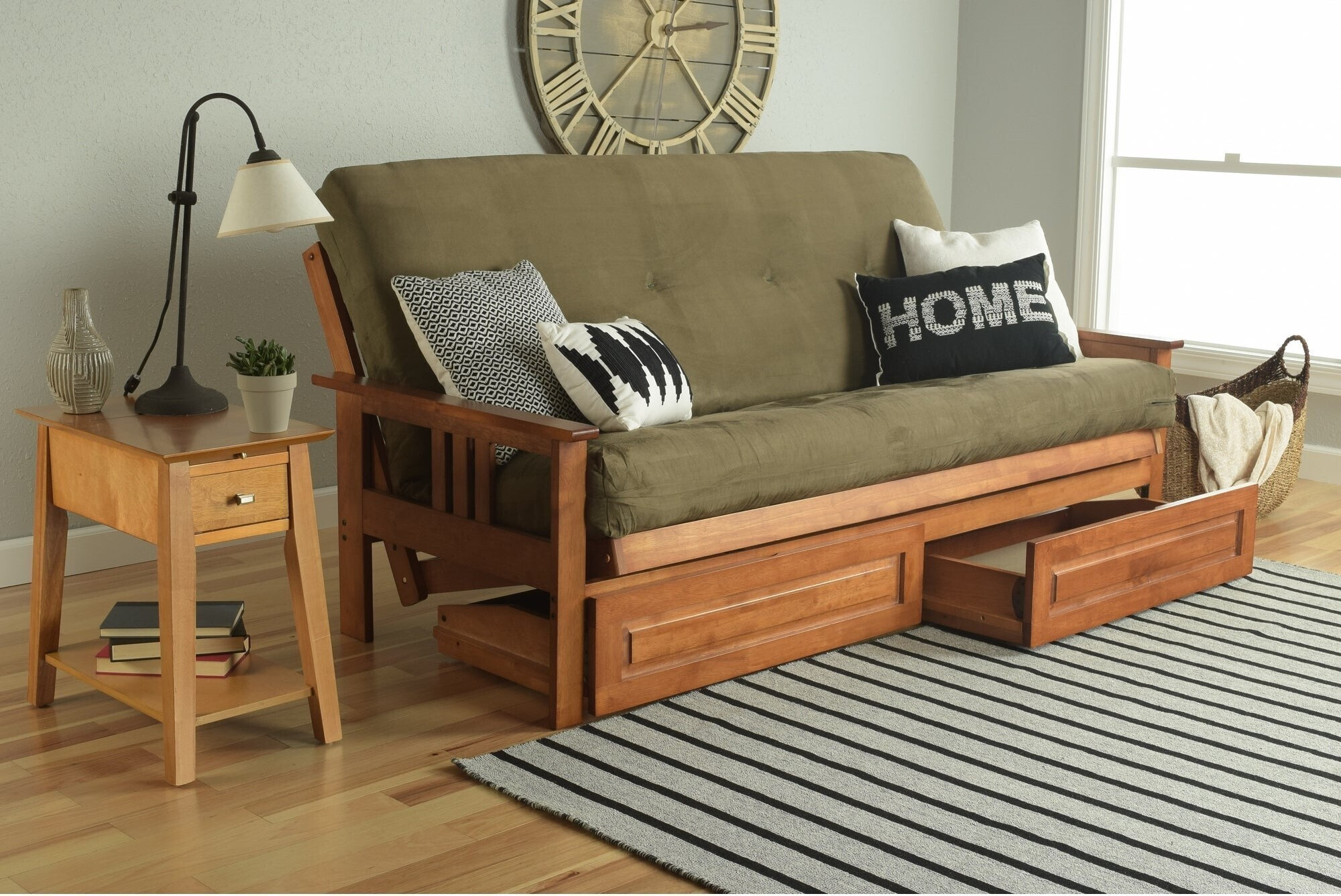 Wooden Sofa with Storage