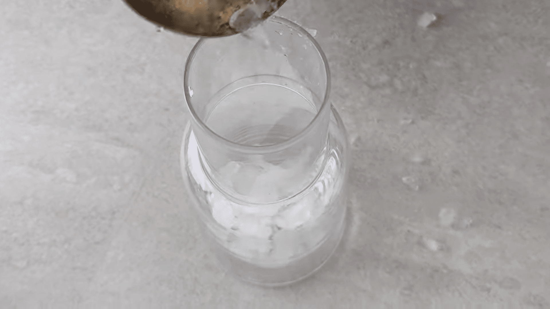 adding ice for pomegranate lemonade