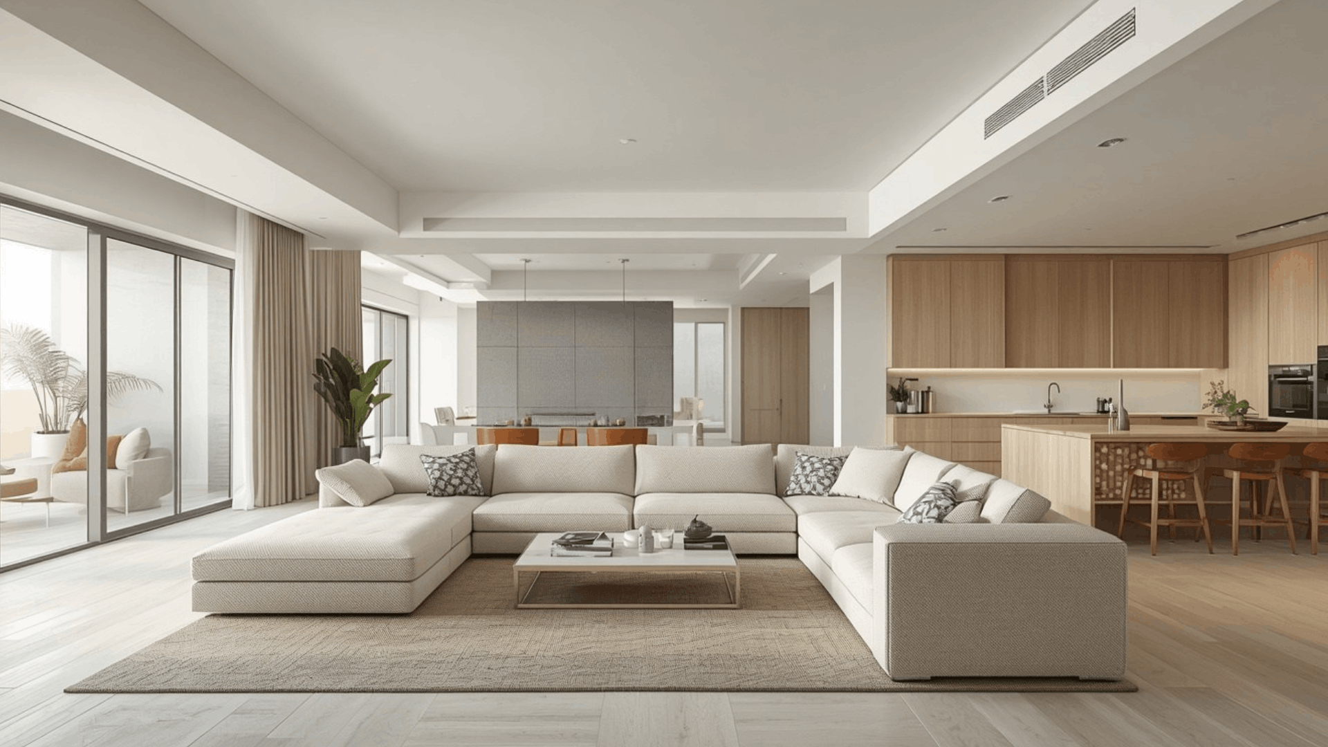 modern home interior with modular sofa and open kitchen showing flexible furniture layout (1)