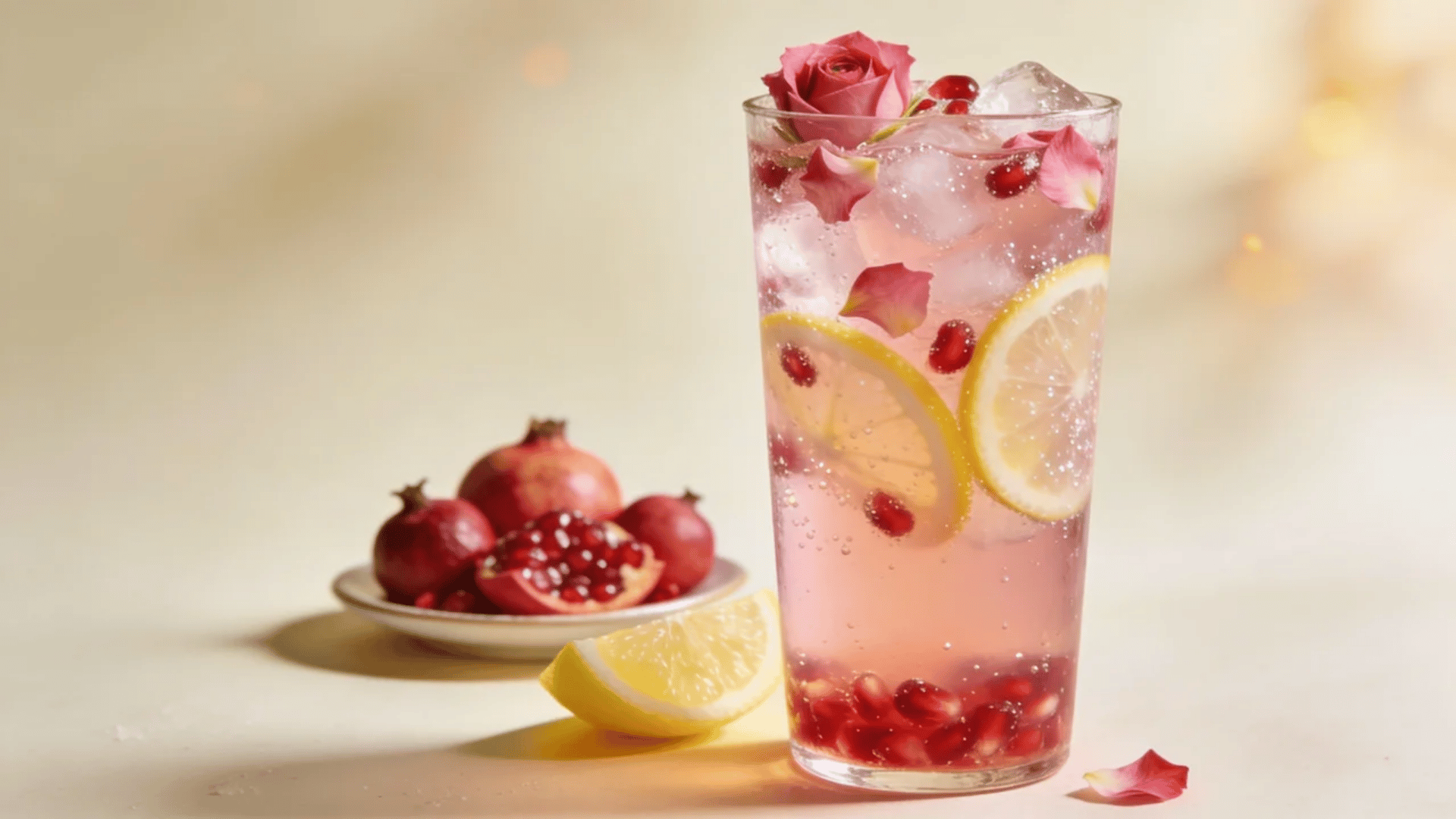 refreshing rose pomegranate receipe