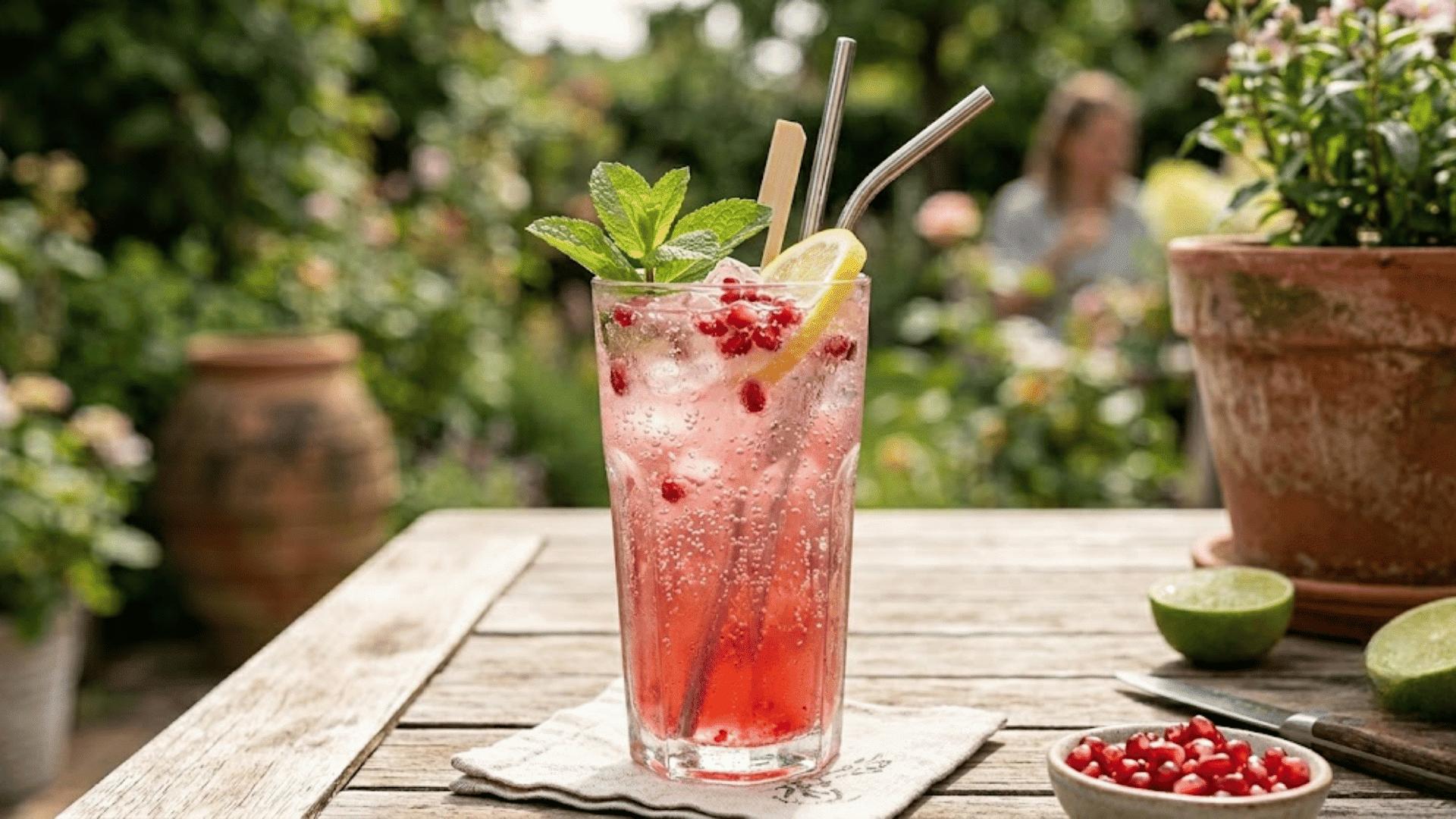 refreshing sparkling pomegranate lemonade for instant coolness