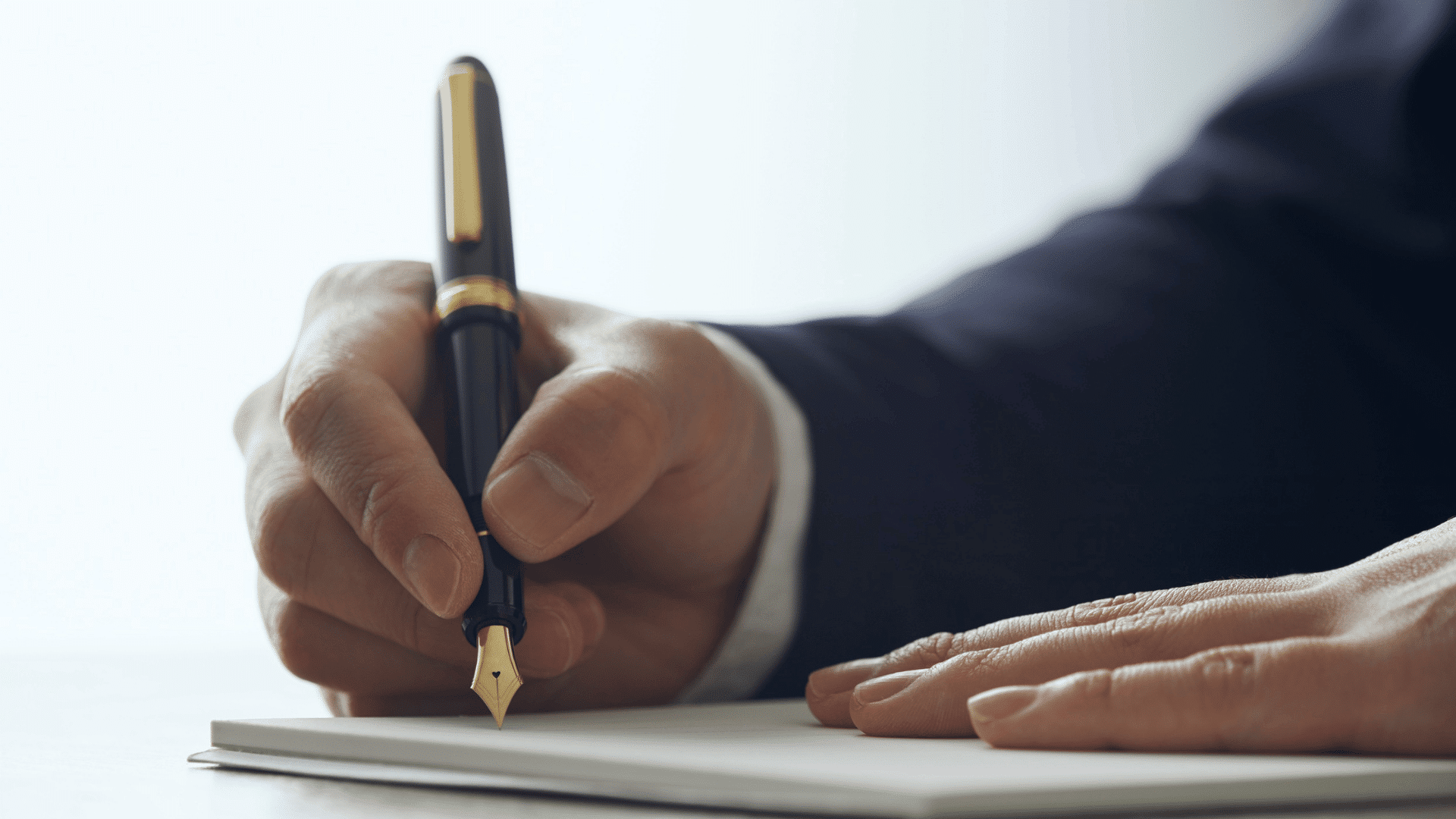 a person signing move in inspection form