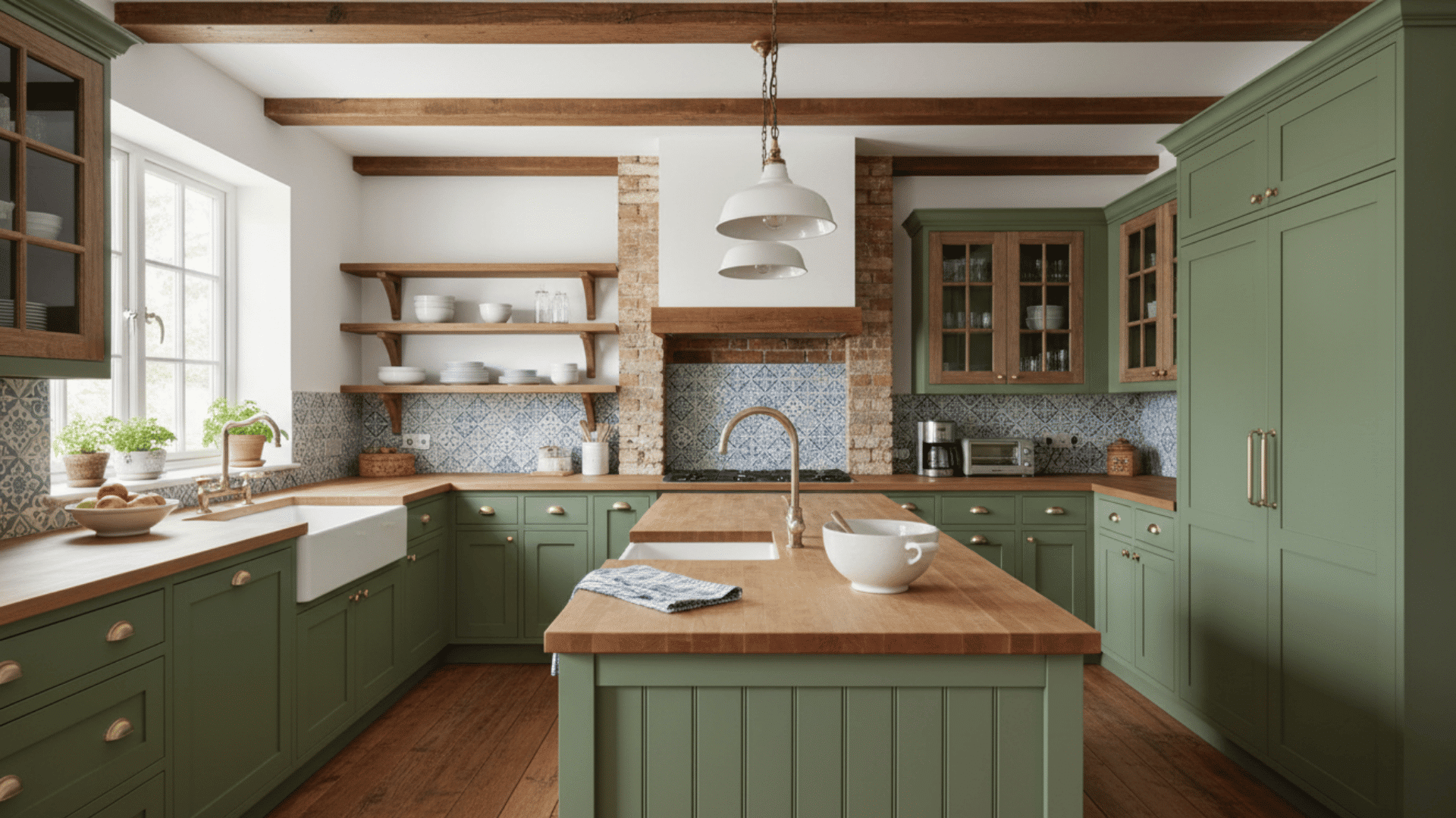 renovated kitchen with painted cabinets updated hardware and practical upgrades in a realistic home setting
