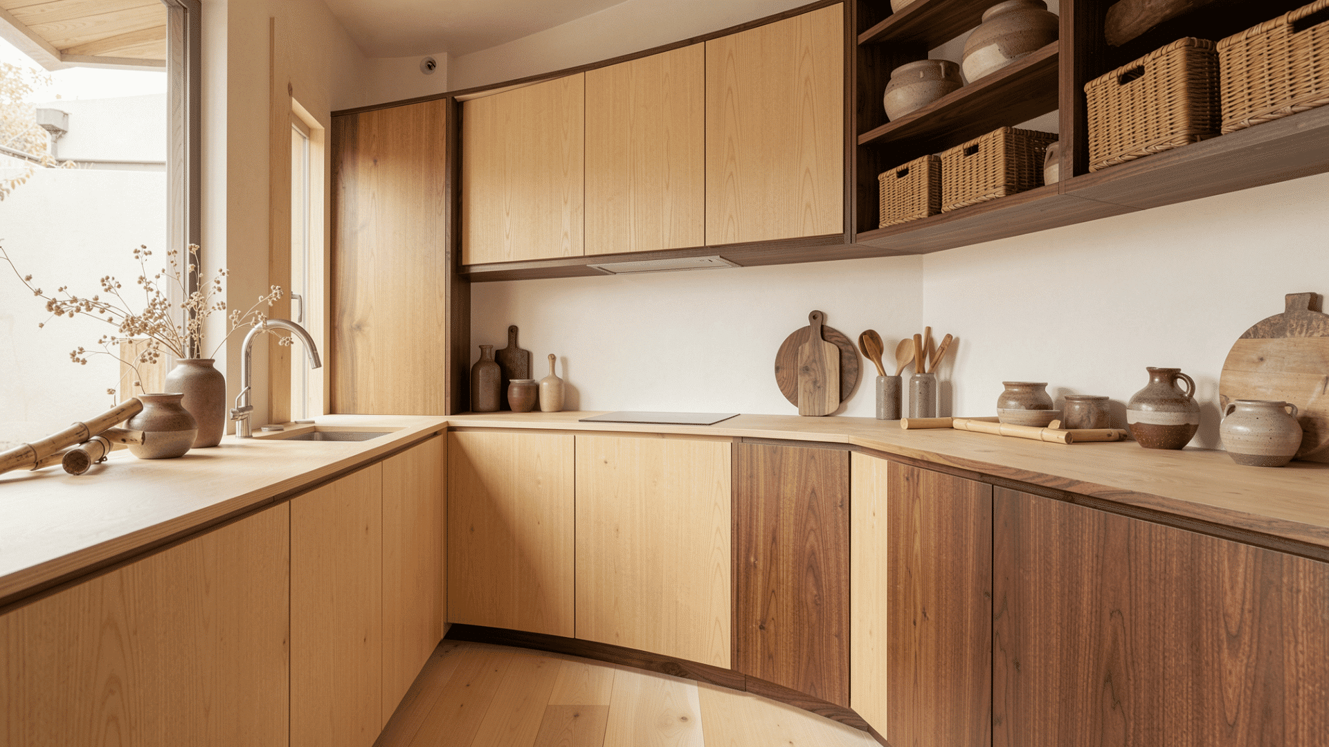 japandi blends japanese and scandinavian design into one calm layered look